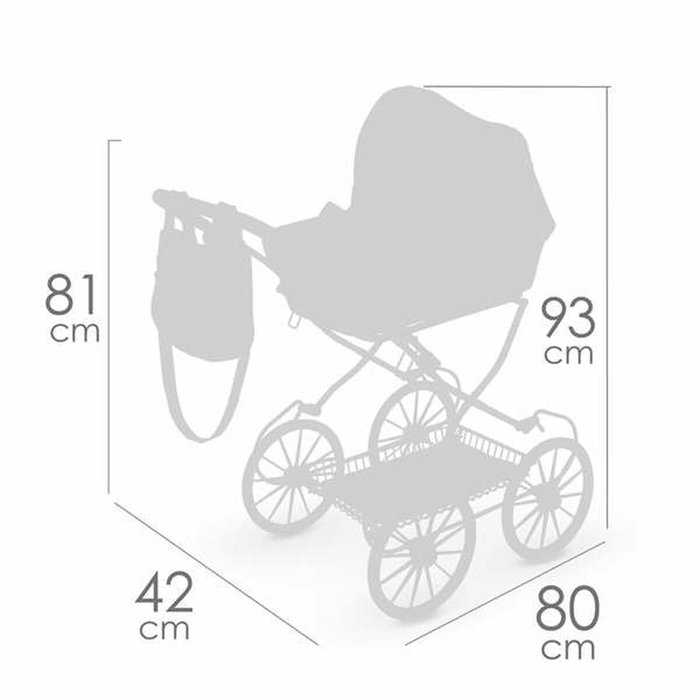 Decuevas Poussette pour poupées pliable avec sac vintage Decuevas Poussette pour poupées pliable avec sac vintage