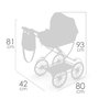 Decuevas - Coche de Poupée Pliable Vintage avec Sac pour Poupées jusqu'à 48 cm