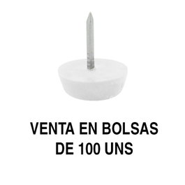 HERRAJES ALK Patins glisseurs silencieux OTTO Blanc Ø15 mm (Sac de 100 unités)
