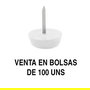 Herrajes ALK Lot de 100 plaquettes anti-bruit coulissantes blanches Ø15 mm + Ø17 mm + Ø20 mm pour meubles