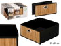 KIPIT Organisateur carré en bambou noir