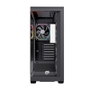Einarex S700 RGB Boîtier PC Gaming Semi-Tour ATX, Verre Trempé, 4 Ventilateurs RGB inclus, Noir