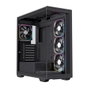 Einarex S700 RGB Boîtier PC Gaming Semi-Tour ATX, Verre Trempé, 4 Ventilateurs RGB inclus, Noir