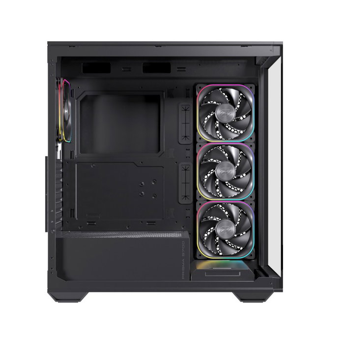 Einarex S700 RGB Boîtier PC Gaming Semi-Tour ATX, Verre Trempé, 4 Ventilateurs RGB inclus, Noir