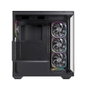 Einarex S700 RGB Boîtier PC Gaming Semi-Tour ATX, Verre Trempé, 4 Ventilateurs RGB inclus, Noir