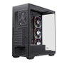 Einarex S700 RGB Boîtier PC Gaming Semi-Tour ATX, Verre Trempé, 4 Ventilateurs RGB inclus, Noir