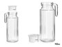 Vivalto Jarre avec couvercle blanc 950 ml verre 11,5x23,5x8 cm (Set de 12)