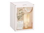 Giftdecor Lampe de Table Fleur 43 cm Rugueux Blanc Métal Velours (Set de 4)