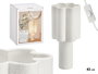 Giftdecor Lampe de Table Fleur 43 cm Rugueux Blanc Métal Velours (Set de 4)