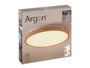 ARGON Plafonnier LED rond avec cadre en bois, Blanc + Finition bois