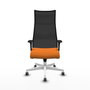 Piqueras y Crespo Chaise de Bureau Albacete Orange et Noir
