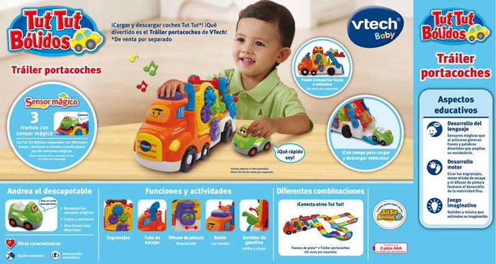 Vtech Camion Porte-voitures Charge et Décharge
