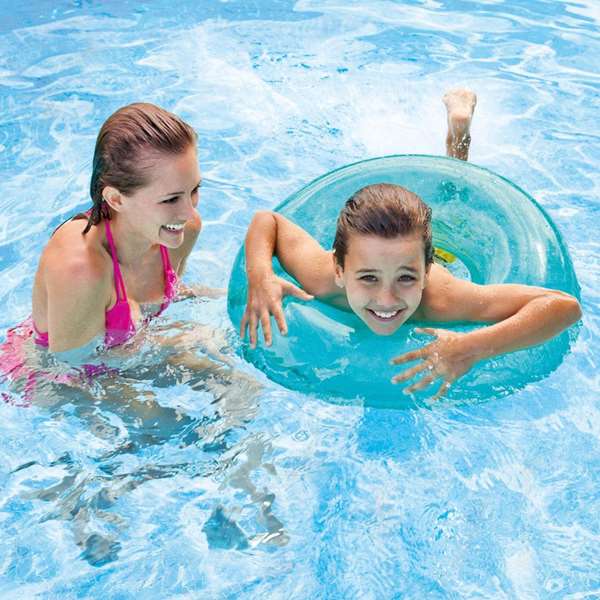 Intex - Flotteur en forme de roue transparent - 76 cm - Série assortie (Sans piles, en PVC, pour enfants à partir de 8 ans) Intex - Flotteur en forme de roue transparent - 76 cm - Série assortie (Sans piles, en PVC, pour enfants à partir de 8 ans)