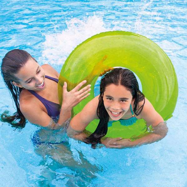 Intex - Flotteur en forme de roue transparent - 76 cm - Série assortie (Sans piles, en PVC, pour enfants à partir de 8 ans) Intex - Flotteur en forme de roue transparent - 76 cm - Série assortie (Sans piles, en PVC, pour enfants à partir de 8 ans)
