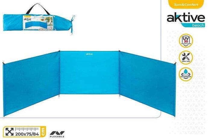 Color Baby Paravent pour jardin 200 x 75 x 84 cm avec protection UV-A en plastique, polyester et aluminium