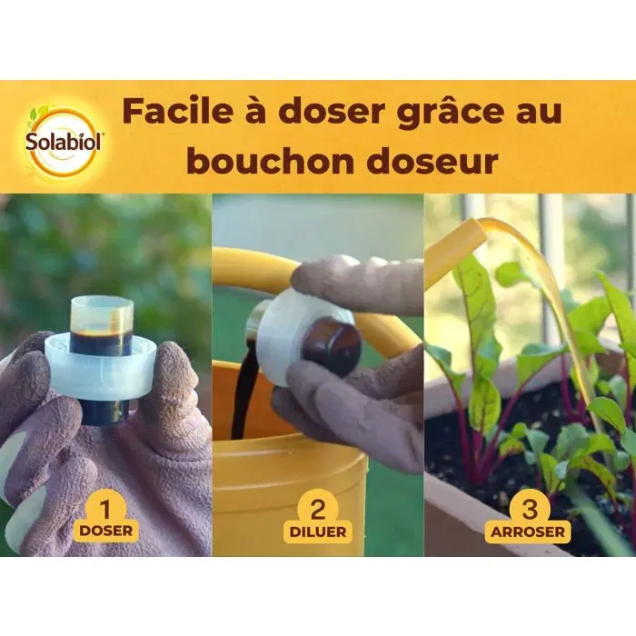 Solabiol Engrais Universel Complet Liquide 1L - Pour Tous Types de Cultures, Agriculture Biologique, Jusqu'à 100L de Solution
