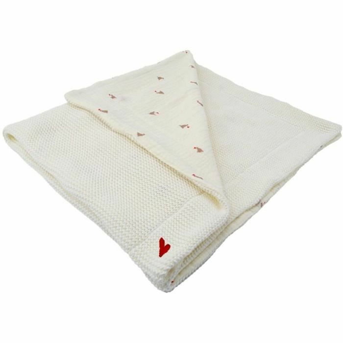 Domiva Couverture Maternity Love Réversible Crème 75 x 100 cm