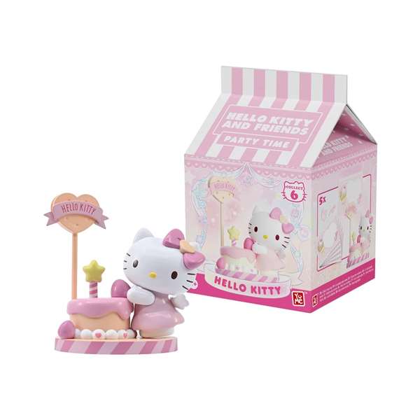 Yume - Figurine collectionnable Hello Kitty & Friends Party Time (modèles aléatoires) - PVC - 9x9x14 cm