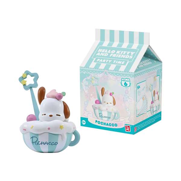 Yume - Figurine collectionnable Hello Kitty & Friends Party Time (modèles aléatoires) - PVC - 9x9x14 cm