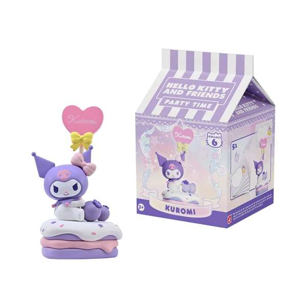 Yume - Figurine collectionnable Hello Kitty & Friends Party Time (modèles aléatoires) - PVC - 9x9x14 cm