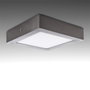 Plafonnier LED carré 18 W, 1 800 lm, 6 000 K, Nickel satiné