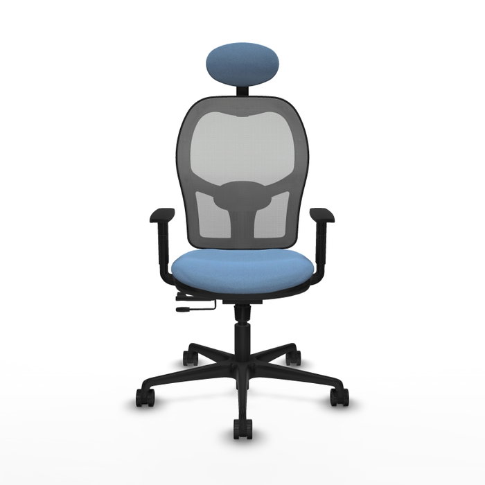 Piqueras y Crespo Chaise de Bureau Jorquera Bleu ciel et Gris