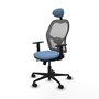 Piqueras y Crespo Chaise de Bureau Jorquera Bleu ciel et Gris