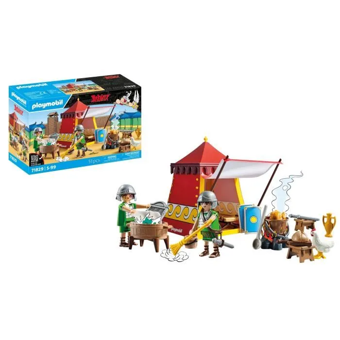 PLAYMOBIL 71829 - Tente des Légionnaires Romains Astérix - Set de Personnages et Accessoires - Jeu de Rôle et Construction - À Partir de 5 Ans