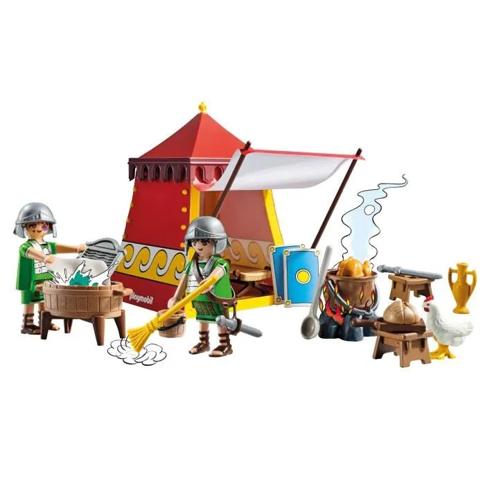 PLAYMOBIL 71829 - Tente des Légionnaires Romains Astérix - Set de Personnages et Accessoires - Jeu de Rôle et Construction - À Partir de 5 Ans