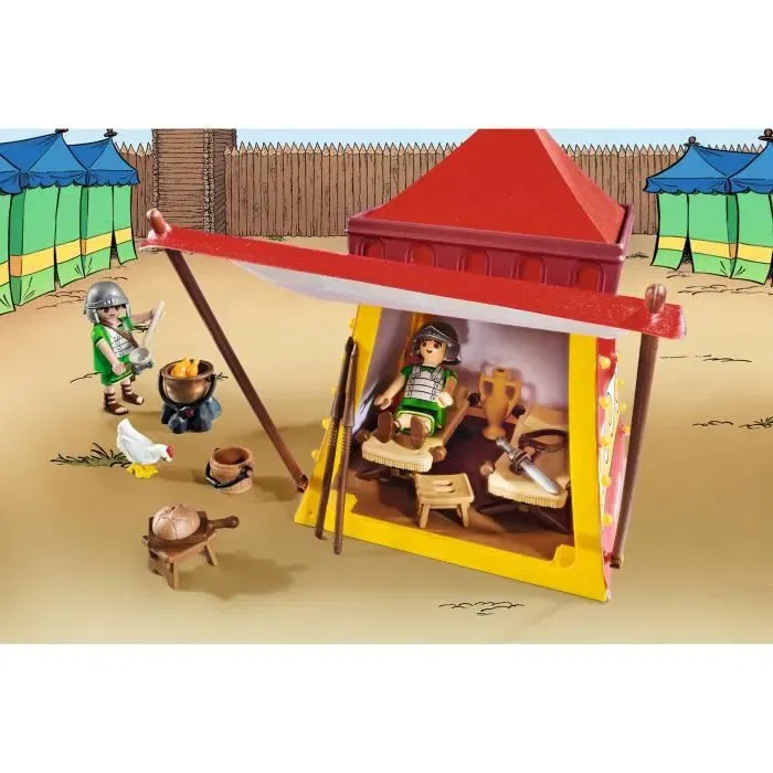 PLAYMOBIL 71829 - Tente des Légionnaires Romains Astérix - Set de Personnages et Accessoires - Jeu de Rôle et Construction - À Partir de 5 Ans
