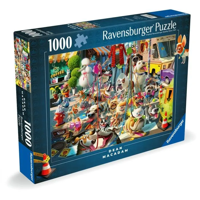 Ravensburger - Puzzle 1000 pièces - Le Promeneur de Chiens - Illustration Détaillée
