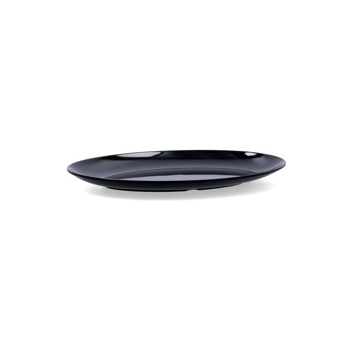 Quid Plateau Ovale en Mélamine Select Basic Noir Brillant 25x18 cm (24 Unités)
