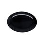 Quid Plateau Ovale en Mélamine Select Basic Noir Brillant 25x18 cm (24 Unités)