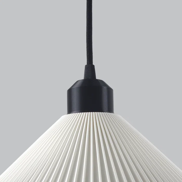 Lampe Suspendue Colt Blanc/Florón Noir/Câble Noir E27 Lampe de Plafond Design Minimaliste Moderne
