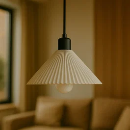 Lampe Suspendue Colt Blanc/Florón Noir/Câble Noir E27 Lampe de Plafond Design Minimaliste Moderne