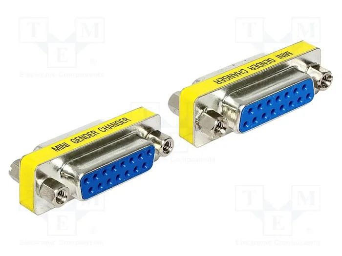 DELOCK Adaptateur D-Sub 15pin socle des deux côtés DELOCK Adaptateur D-Sub 15pin socle des deux côtés
