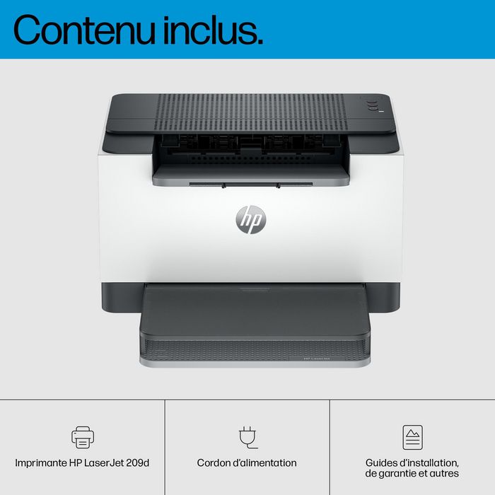 HP M209d LaserJet - Imprimante laser monochrome compacte avec impression recto-verso automatique, jusqu'à 29 ppm, application HP
