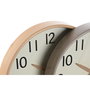 Horloge Murale Home ESPRIT Beige Naturel PVC Bois 30 x 4,7 x 30 cm (2 Unités)