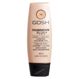 Gosh Foundation Plus+ Cover & Conceal Fond de teint liquide 006 Miel SPF 15