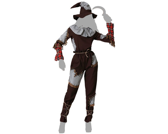 Atosa Déguisement Épouvantail Déchiré avec Chapeau pour Femme Adulte