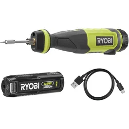 Ryobi Fer à souder RSI4-120G 4V USB Lithium avec batterie 2Ah et chargeur