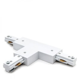 Connecteur en T biphasé blanc pour spots LED sur rail