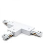 Connecteur en T biphasé blanc pour spots LED sur rail