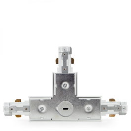 Connecteur T pour rail biphasé blanc