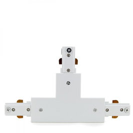 Connecteur T pour rail biphasé blanc