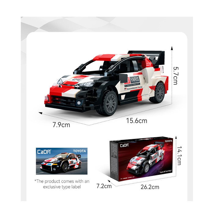 CADA Toyota GR Yaris Rally1 Échelle 1:24, 317 pièces