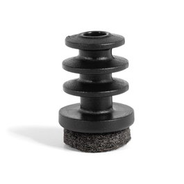 HERRAJES ALK Contera ronde avec feutre Ø16mm Noir et Marron