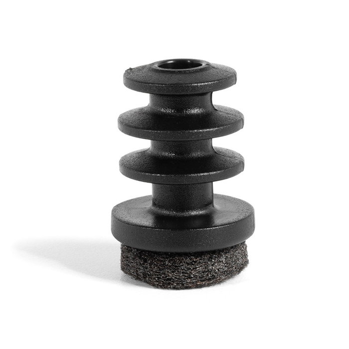 HERRAJES ALK Contera Redonda Ø16 cm Marron con Fieltro HERRAJES ALK Contera Redonda Ø16 cm Marron con Fieltro