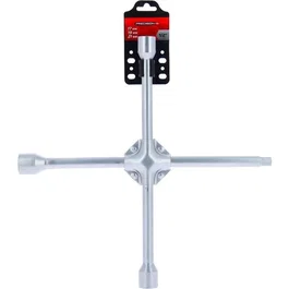 Powertrac Clé en croix renforcée PRECISION STEEL avec douilles 17, 19, 21 mm