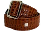 GETM Correa sangle pour guitare/basse en cuir synthétique caramel, ajustable jusqu'à 165 cm
